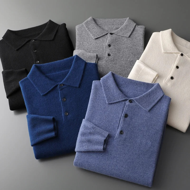 Rafael - Pull Polo en Cachemire