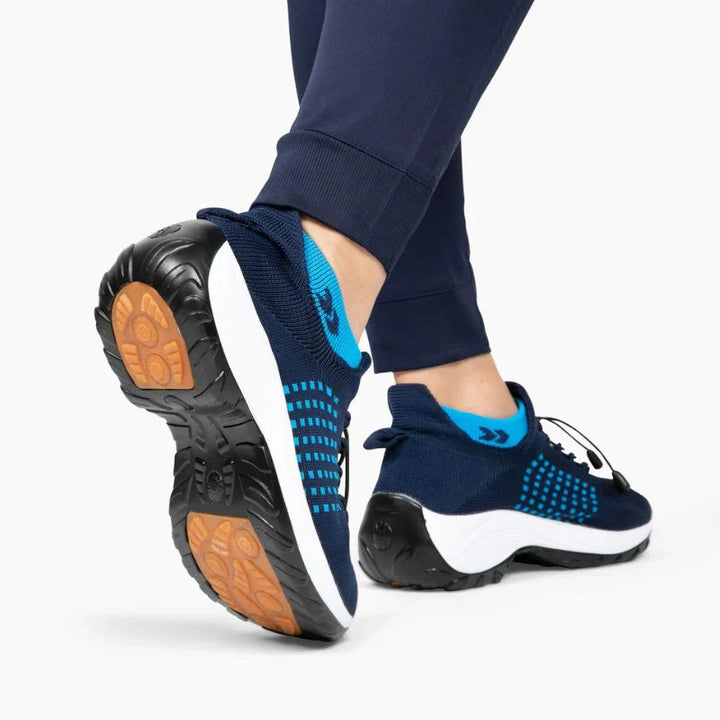 Ortho Stretch Cushion Shoes for Women - White Blue